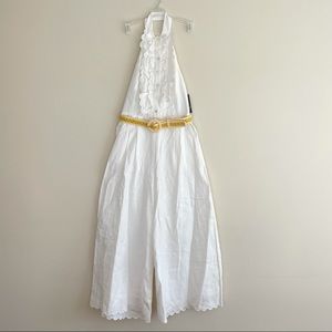 Zimmermann Amelie Belted Linen Jumpsuit